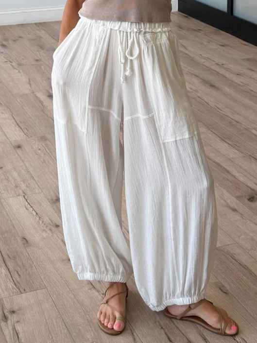 Austyn Baggy Balloon Pants | White