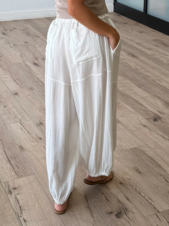 Austyn Baggy Balloon Pants | White - Image 3