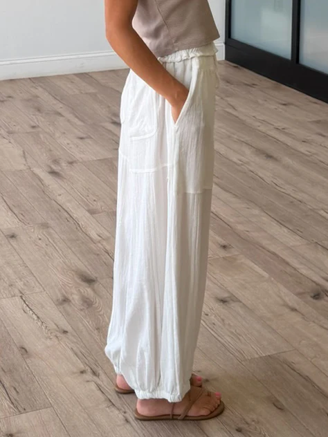 Austyn Baggy Balloon Pants | White - Image 4