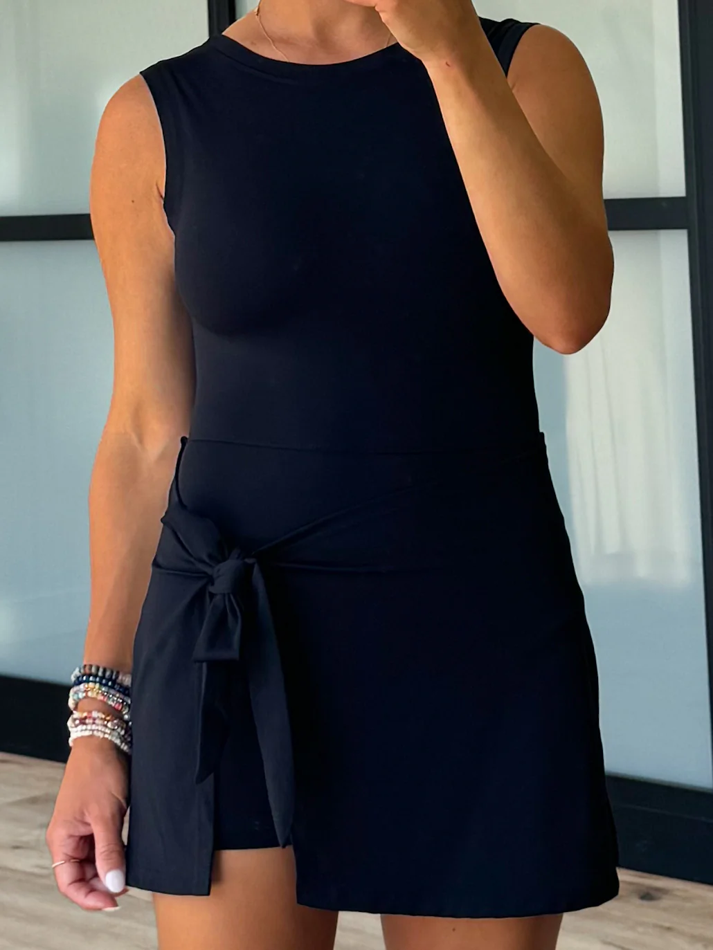 Aveline Active Wrap Romper | Black - Image 11