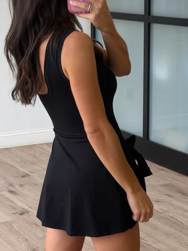 Aveline Active Wrap Romper | Black - Image 4