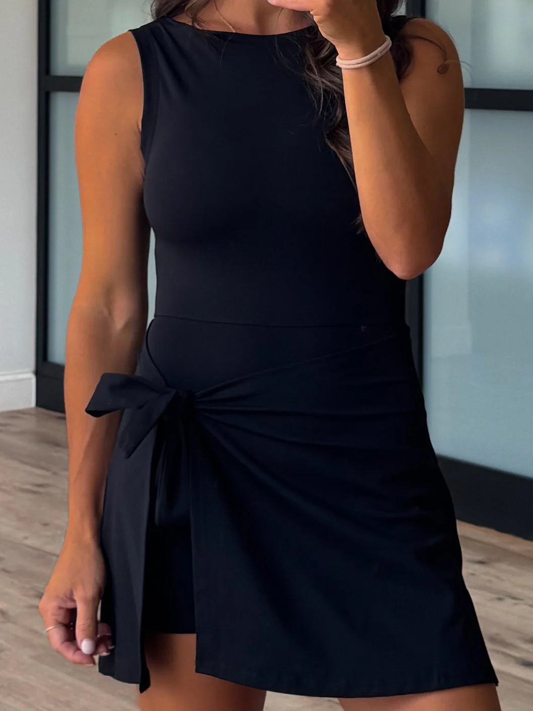 Aveline Active Wrap Romper | Black - Image 9