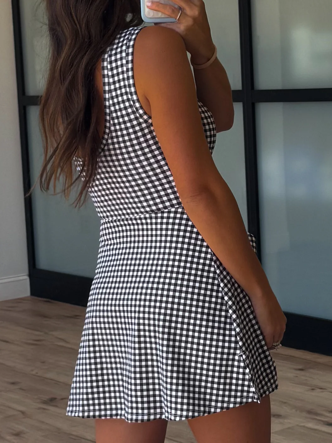 Gingham Active Wrap Romper | Black - Image 4