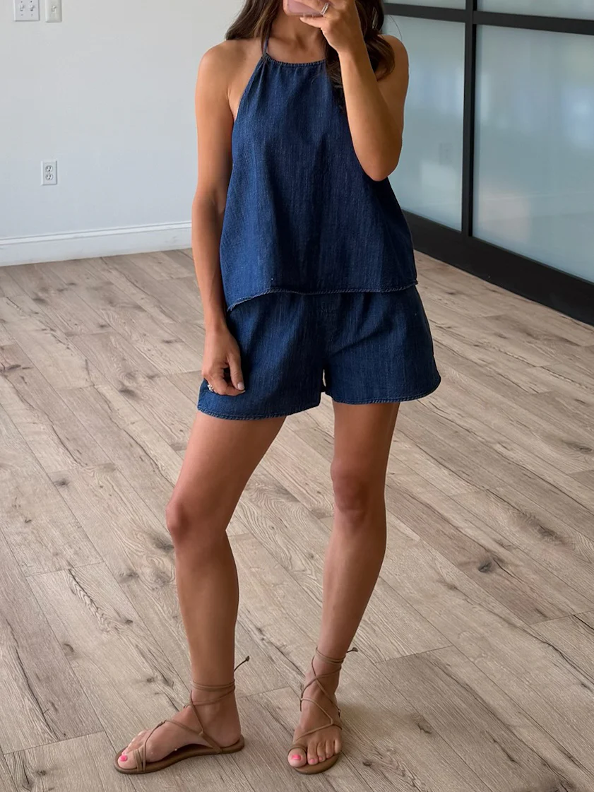 Avielle Denim Halter Top - Image 5