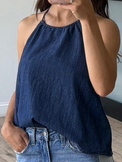 Avielle Denim Halter Top - Image 3
