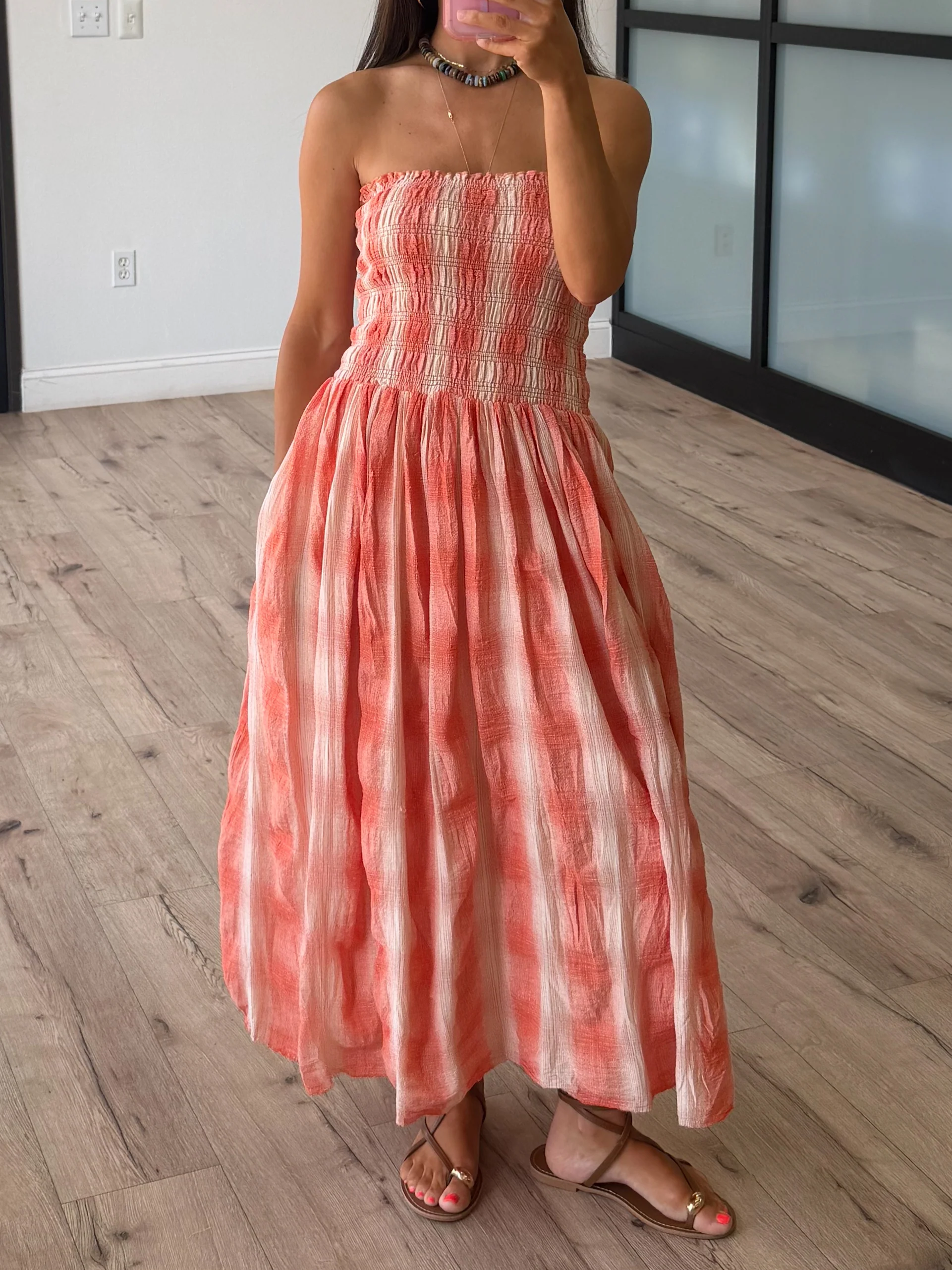 Barefoot Plaid Smocked Dress