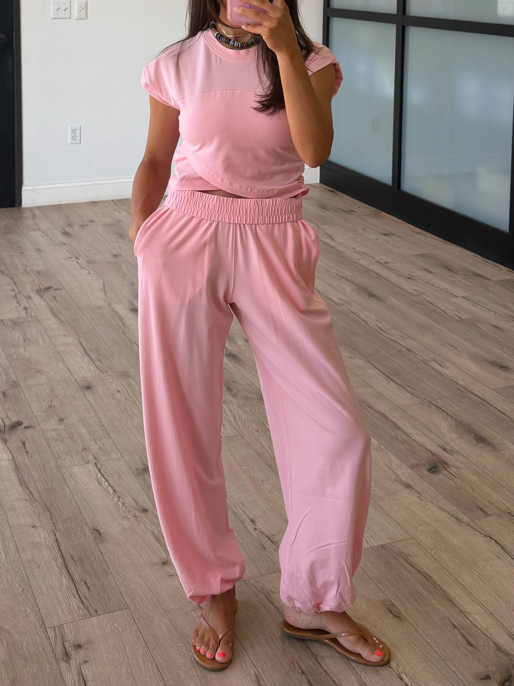 Birdie Crossover Two Piece Set | Ballet Pink - Image 2