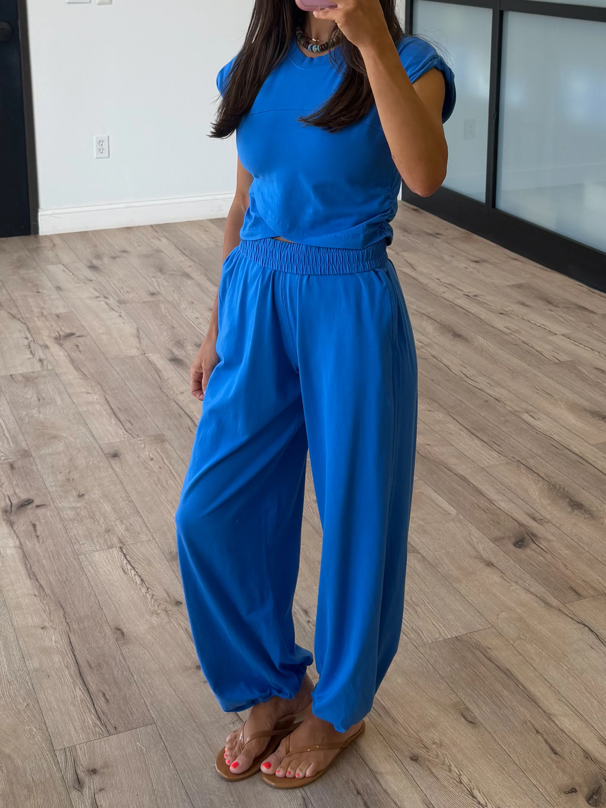 Birdie Crossover Two Piece Set | Cobalt
