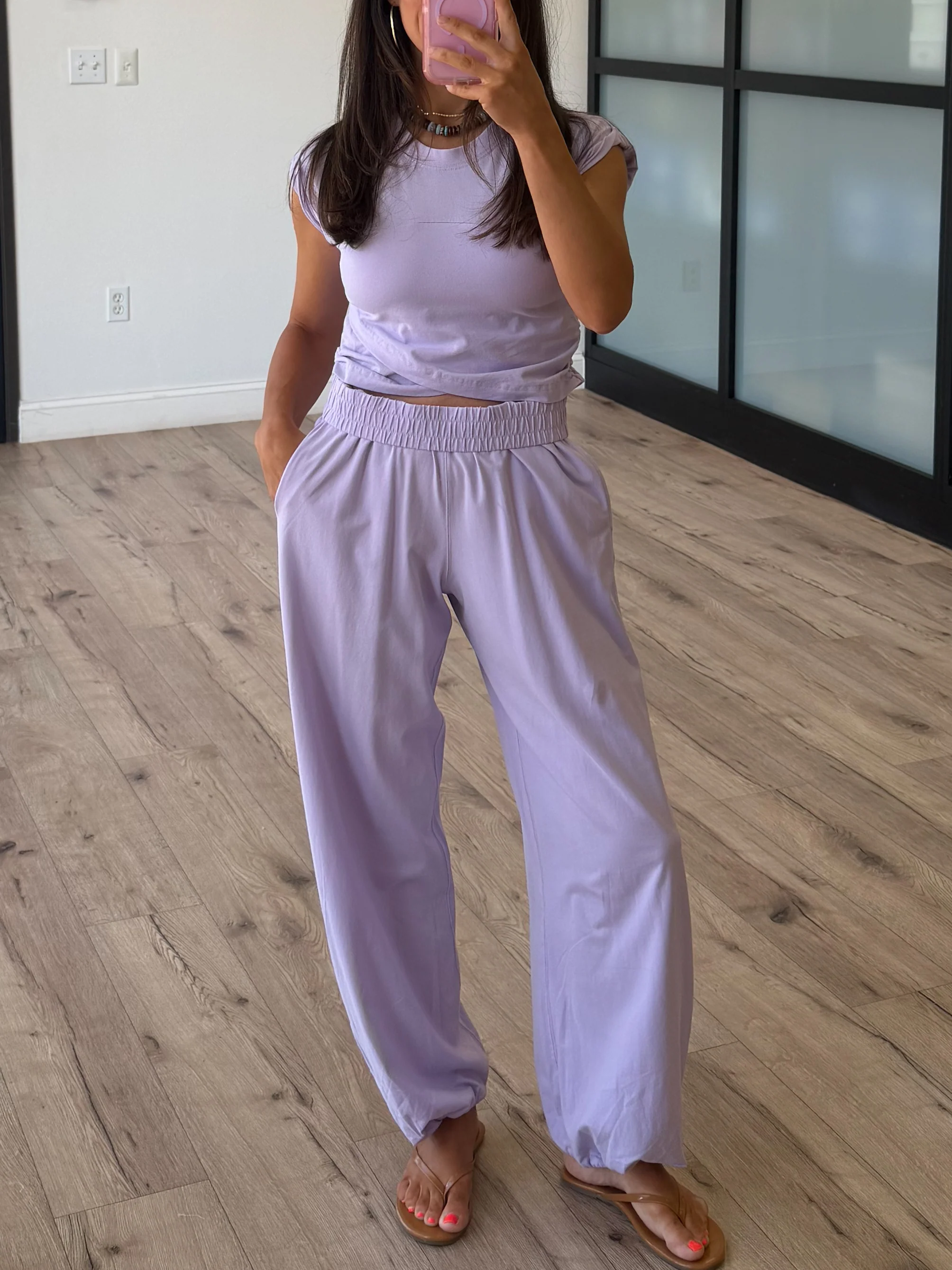 Birdie Crossover Two Piece Set | Lavender