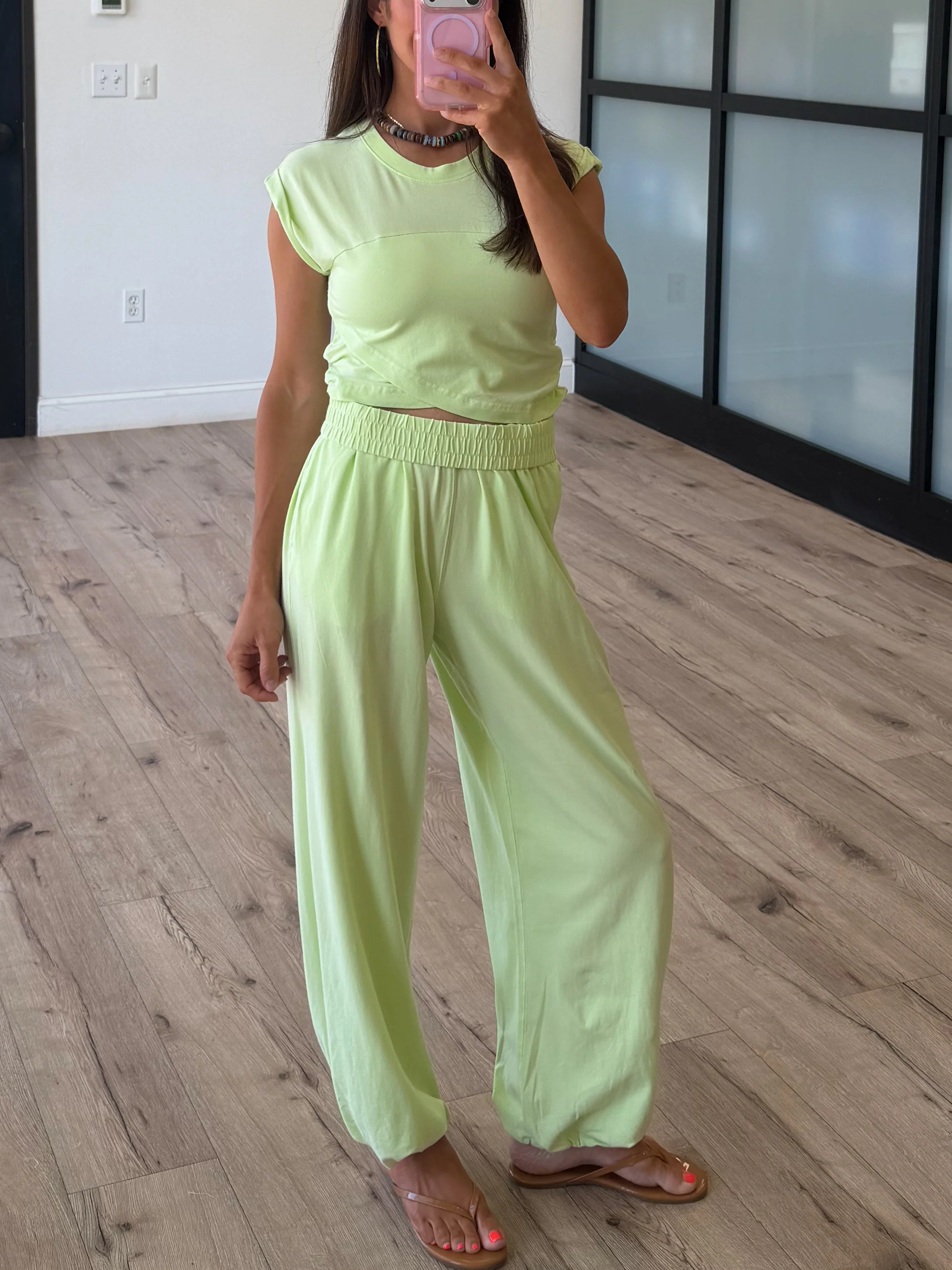 Birdie Crossover Two Piece Set | Lime - Image 2