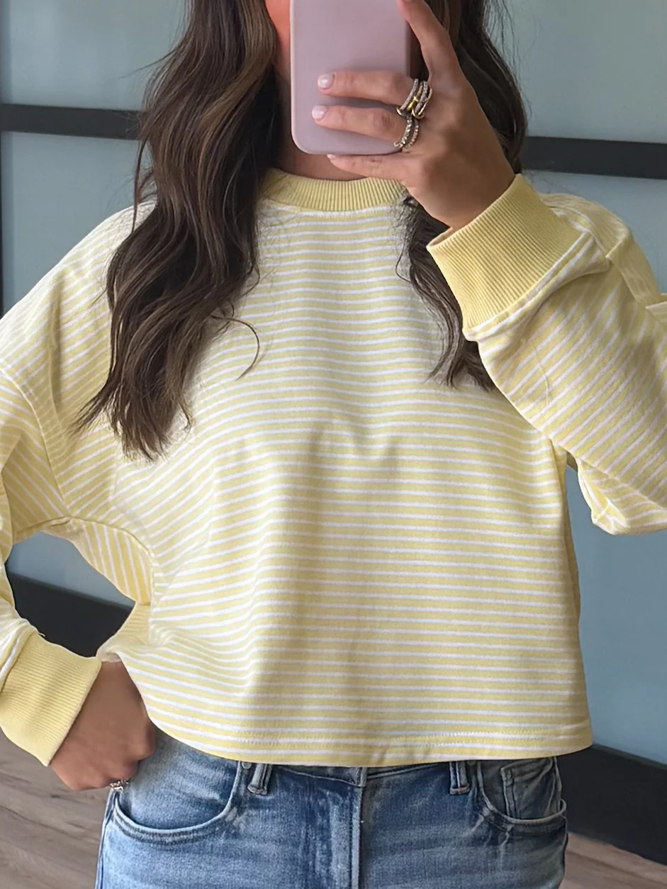 Boardwalk Stripe Crew Set | Daisy - Image 5