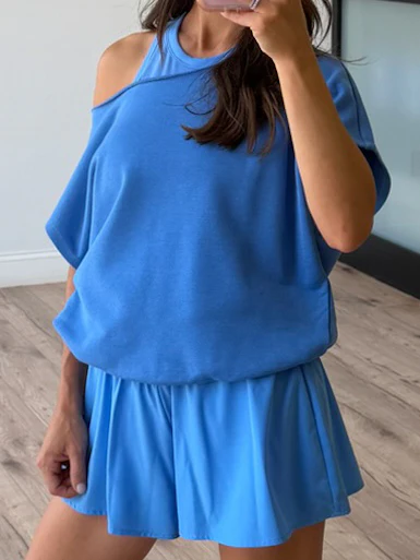 Breeze Terry Knit Top | Azure - Image 4