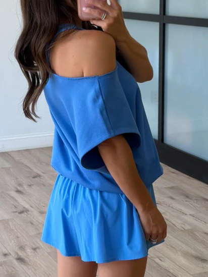 Breeze Terry Knit Top | Azure - Image 5