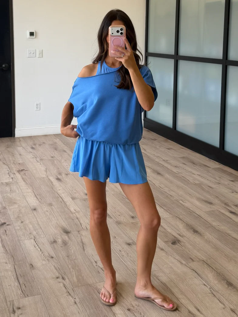 Breeze Terry Knit Top | Azure - Image 7
