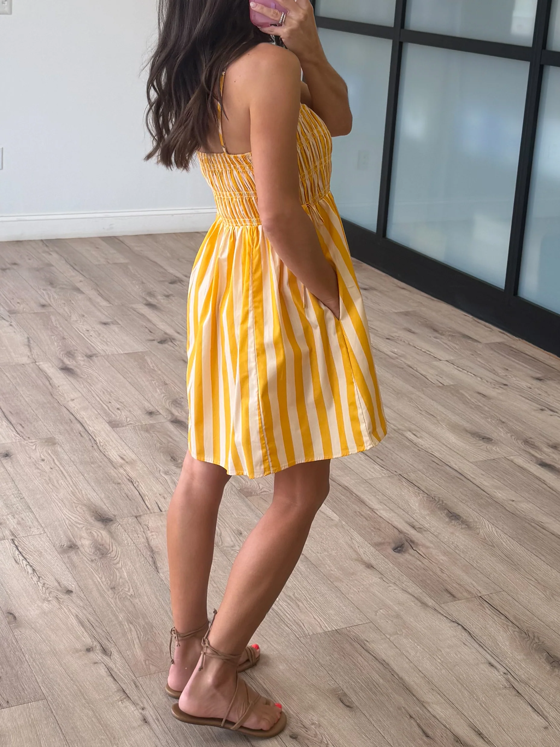 Candyline Smocked Dress | Butterscotch - Image 2