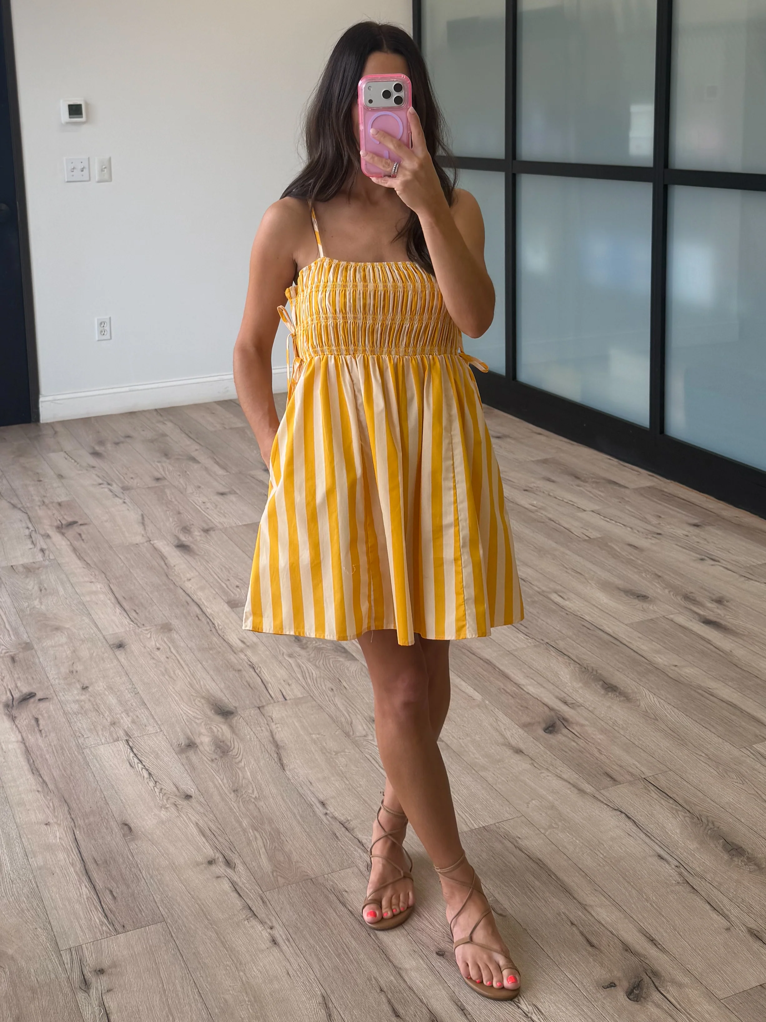Candyline Smocked Dress | Butterscotch - Image 3