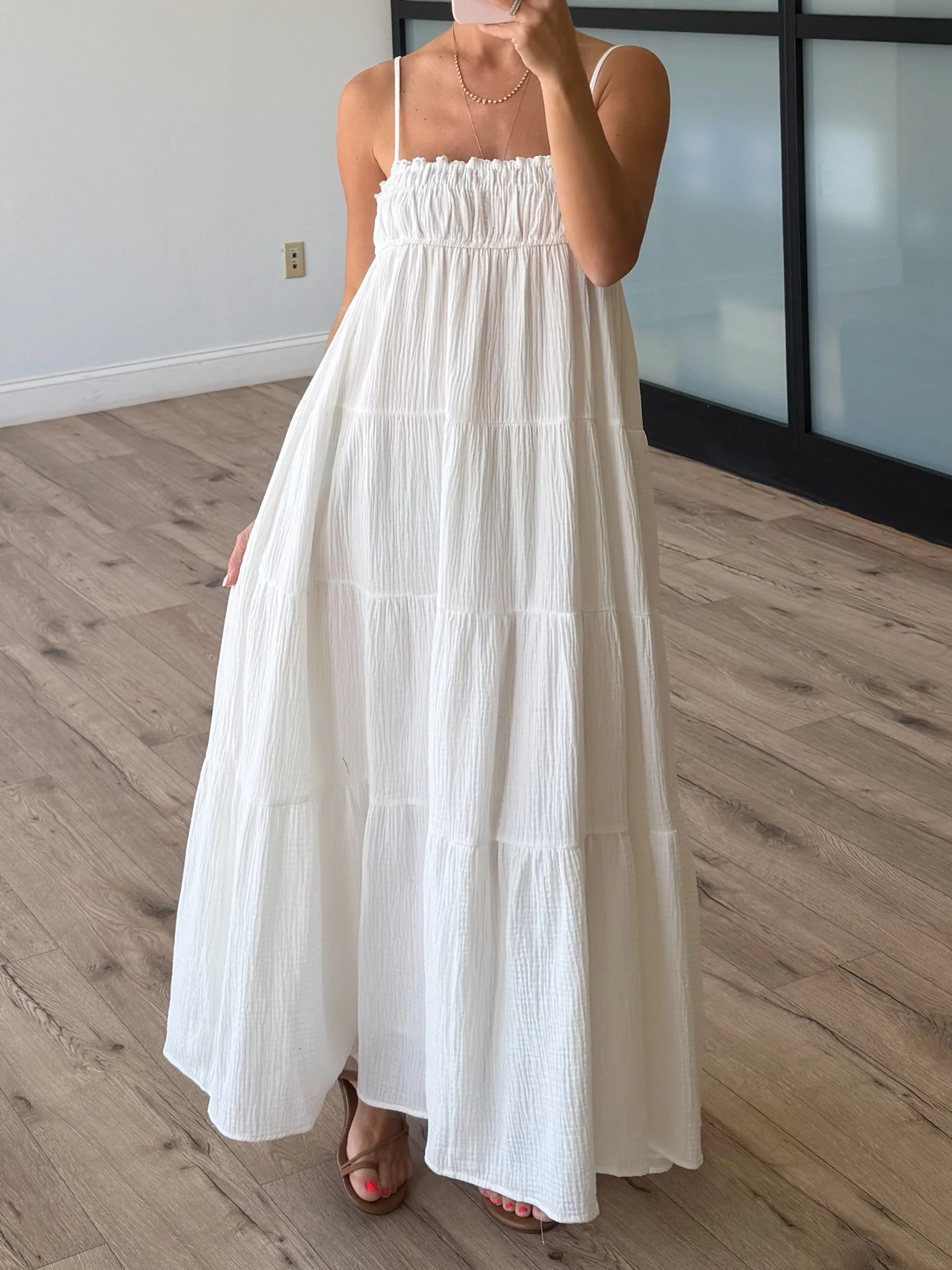 Carried Away Maxi Dress | White - Image 5