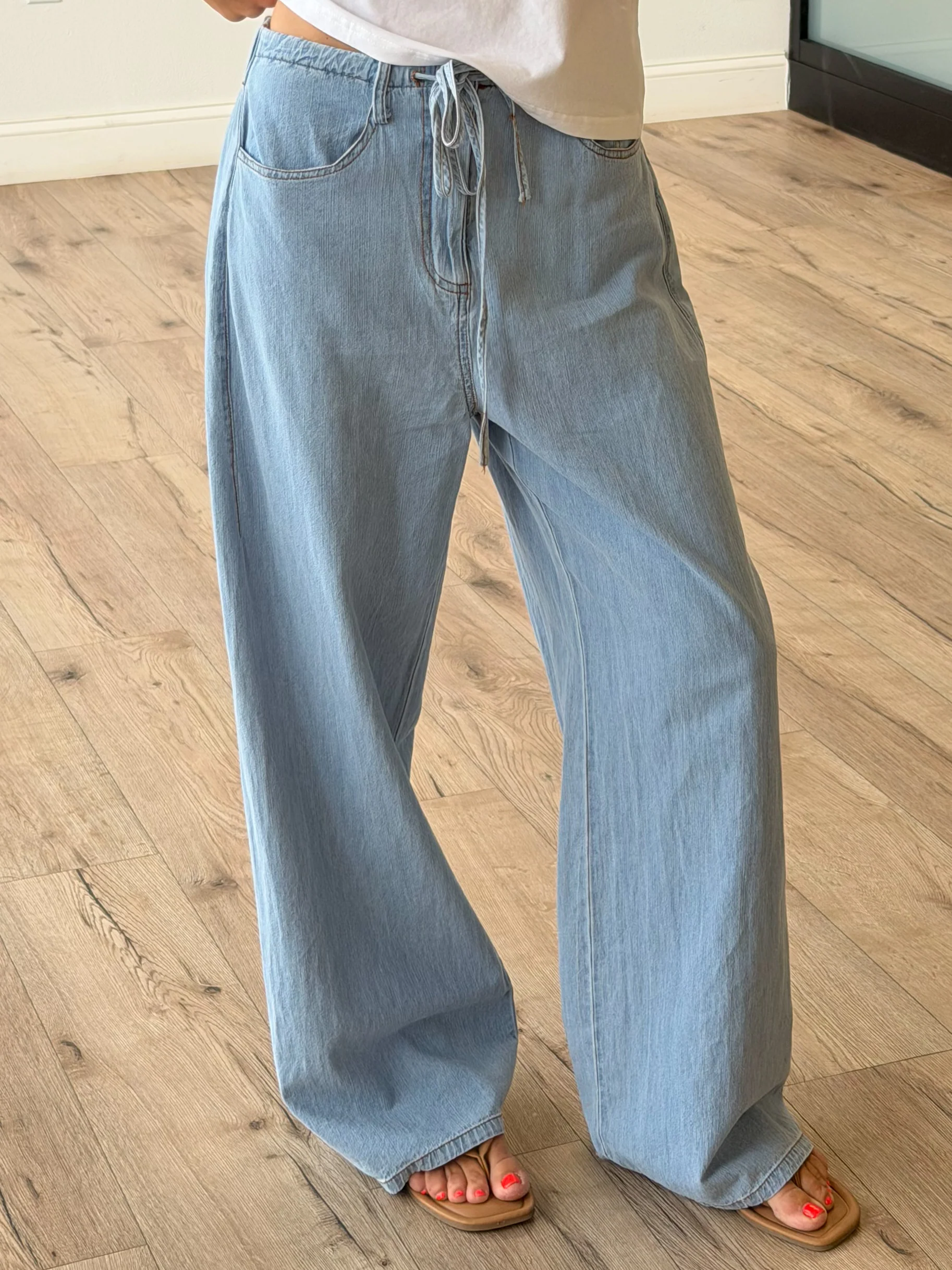 Case Wide-Leg Drawstring Pants - Image 2