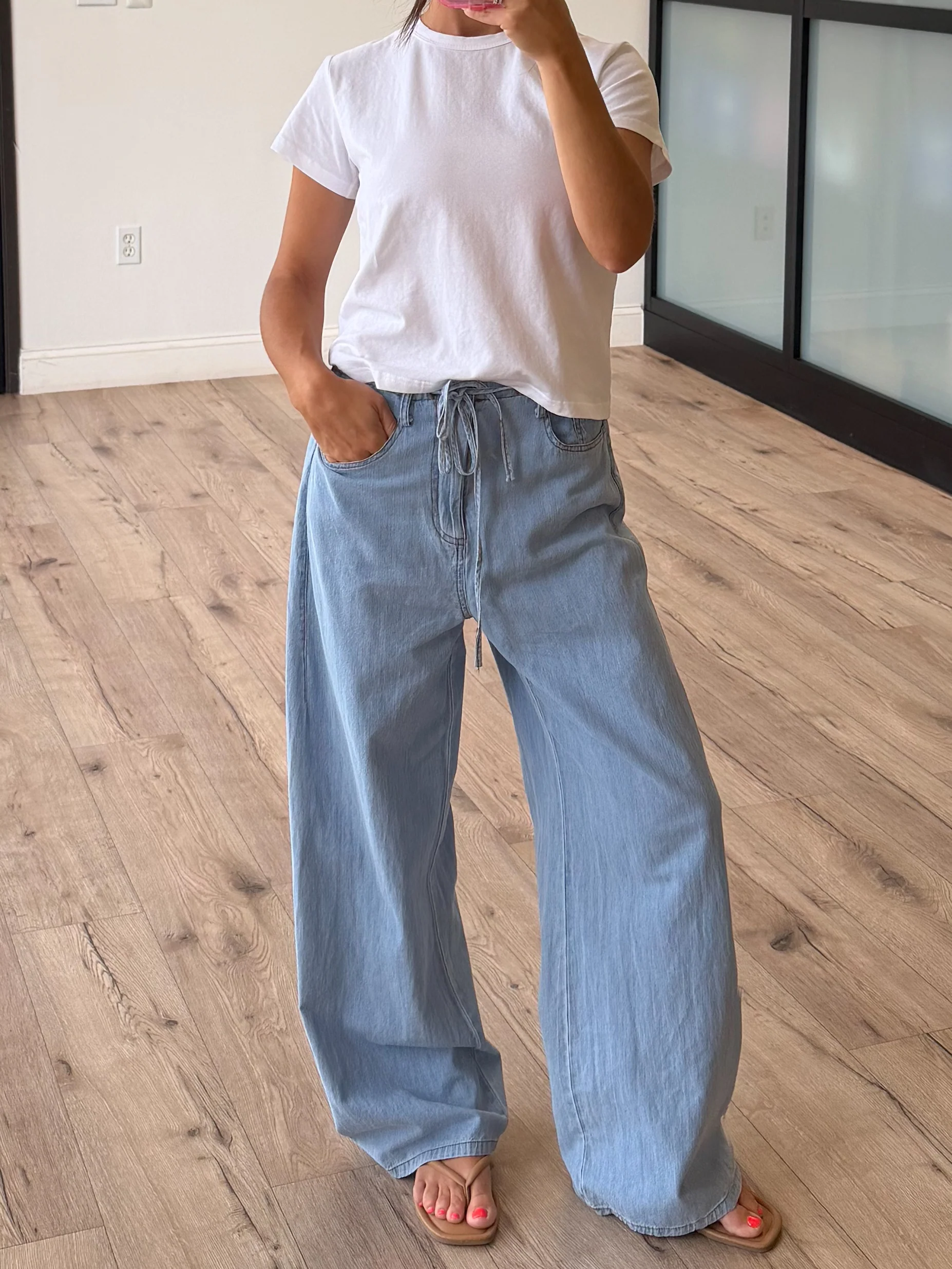 Case Wide-Leg Drawstring Pants - Image 5