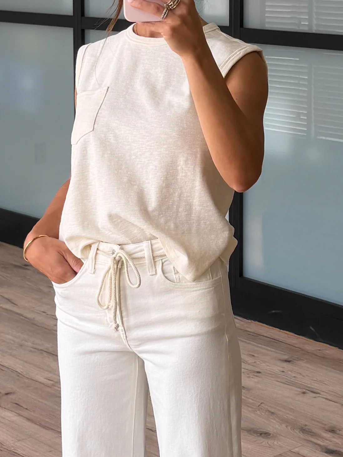 Slub Pocket Tank - Image 2
