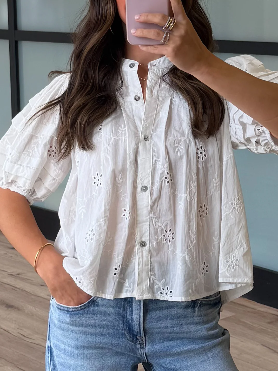 Copacabana Puff Sleeve Blouse | White Willow - Image 2
