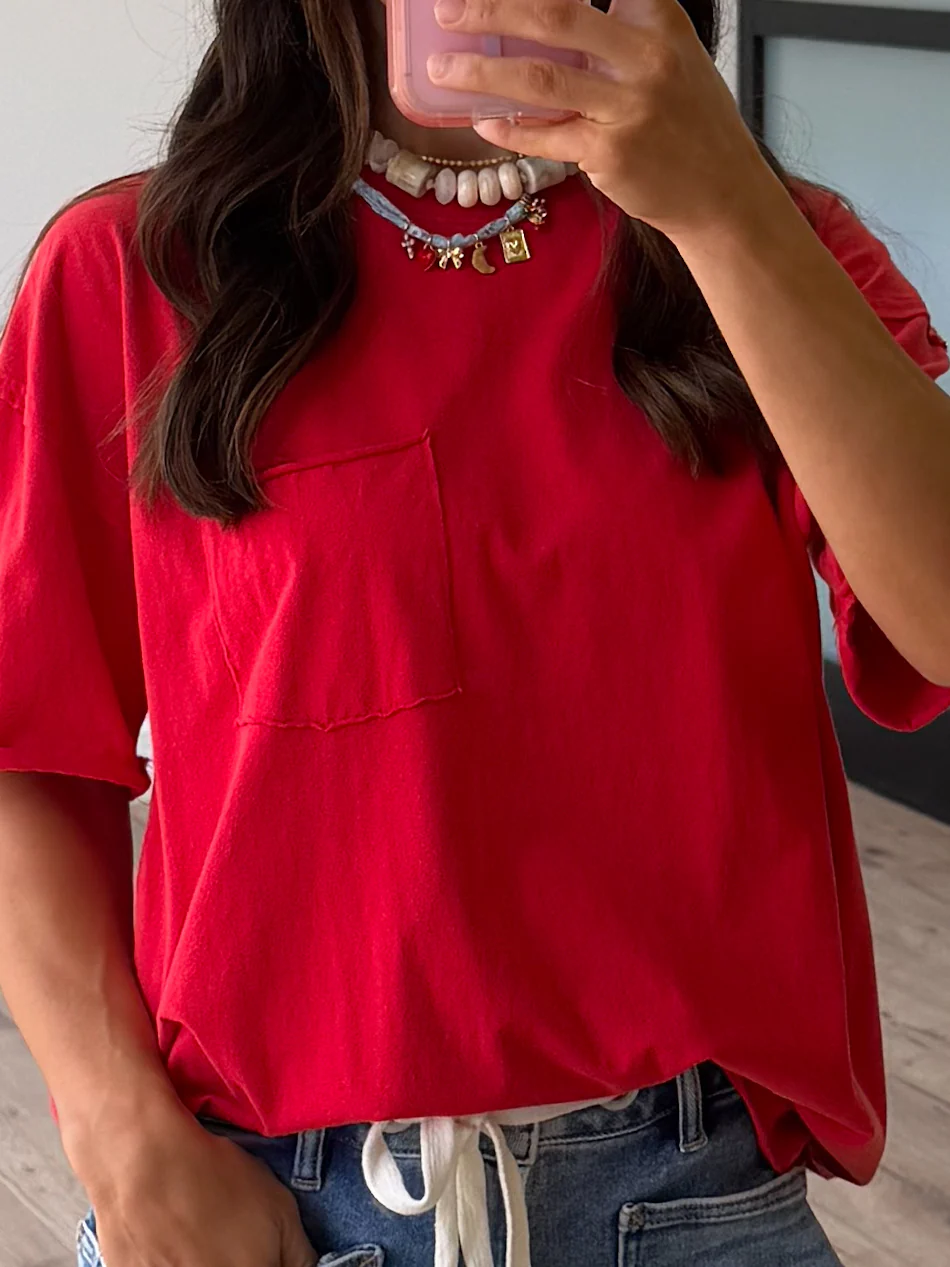 Cruiser Pocket Tee | Red - Image 2