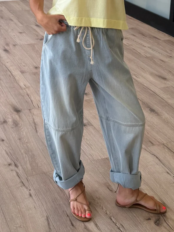 Dakota Wide-Leg Drawstring Pants