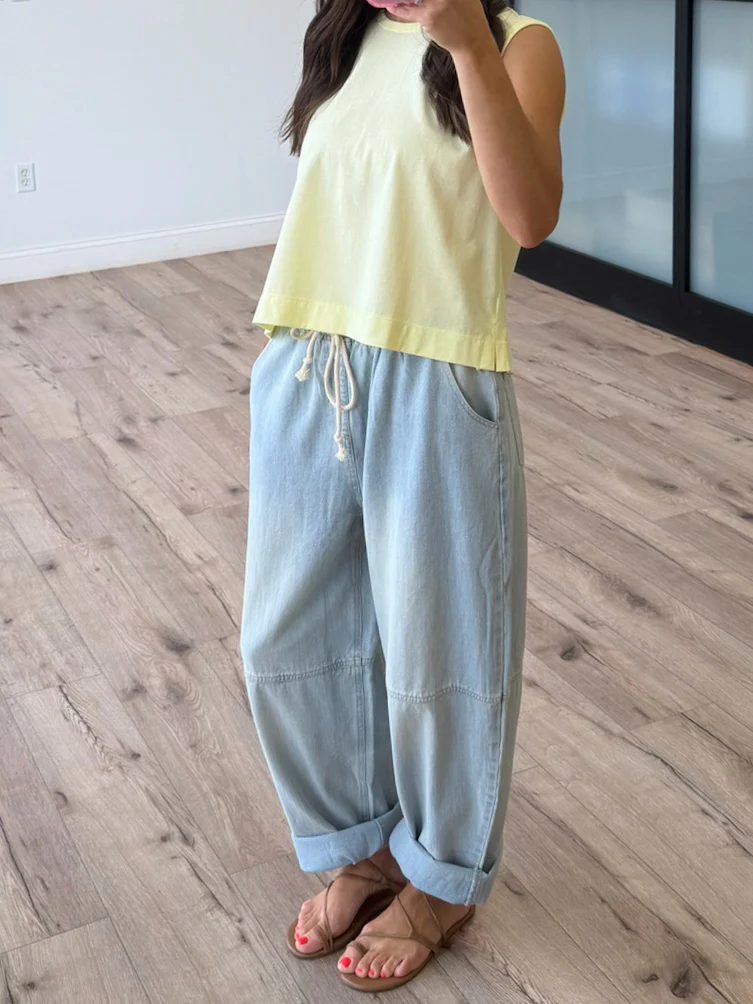 Dakota Wide-Leg Drawstring Pants - Image 5