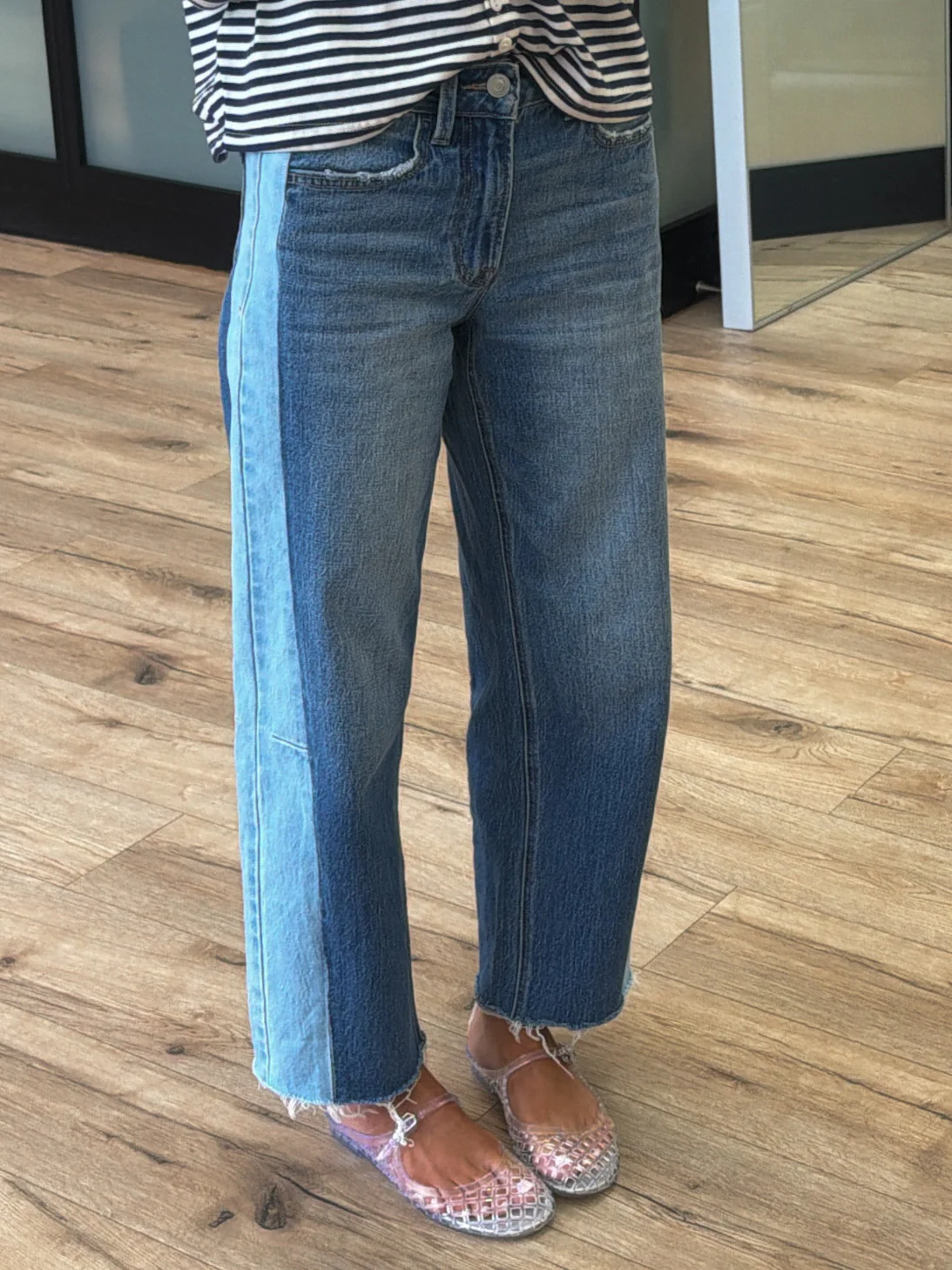 Dual Tone Barrel Jeans | RESTOCK - Image 10