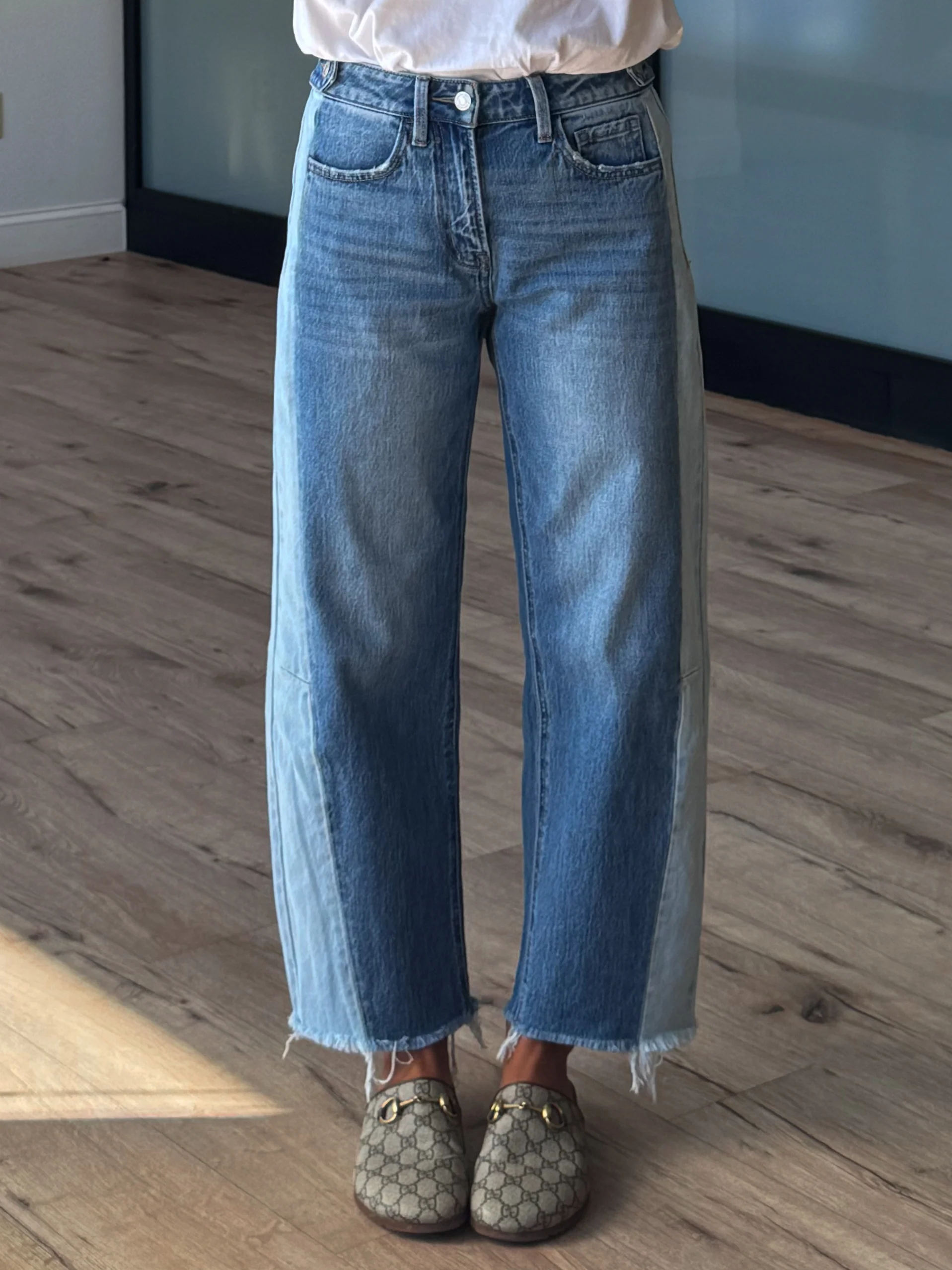 Dual Tone Barrel Jeans | RESTOCK - Image 14
