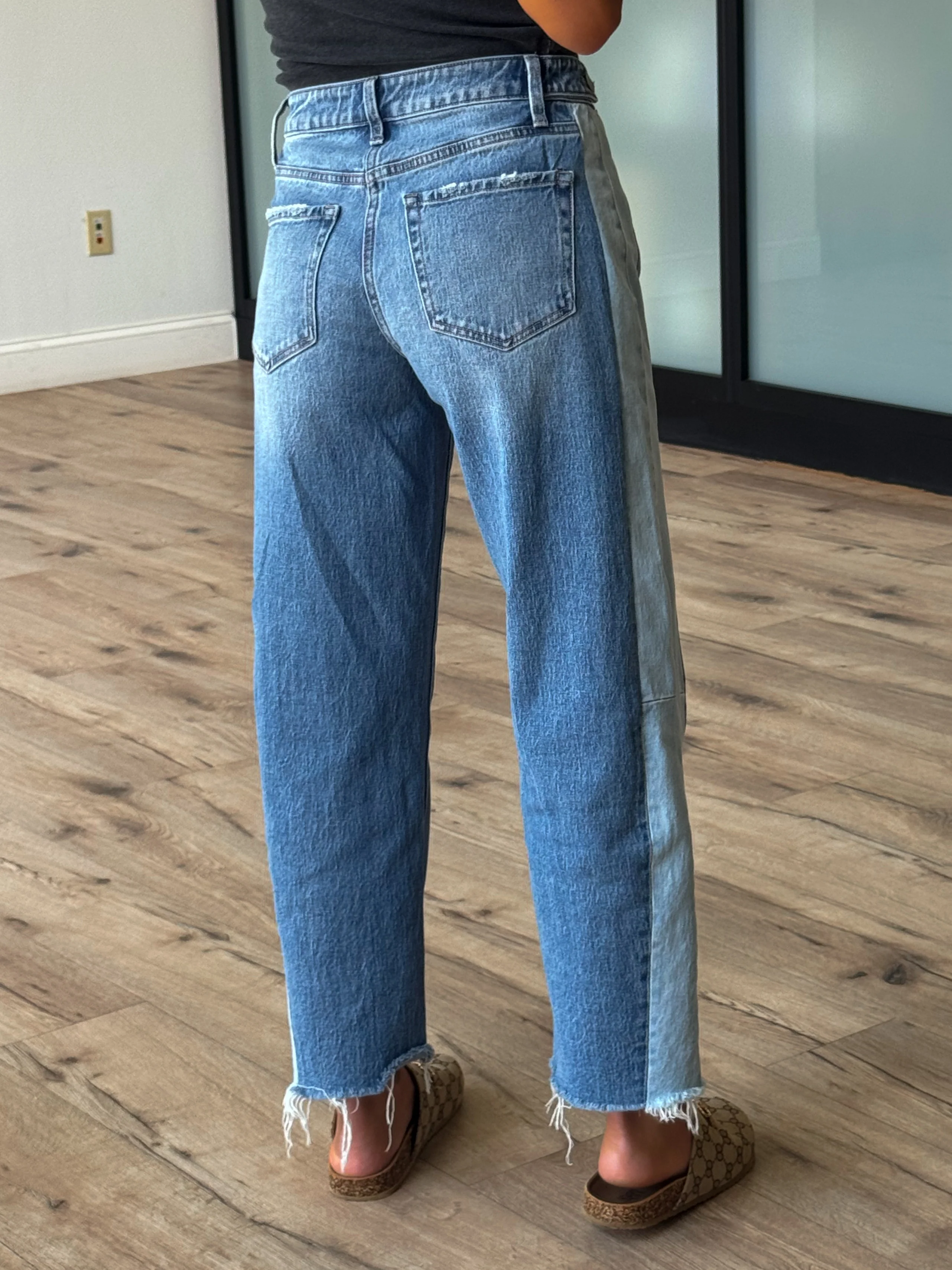 Dual Tone Barrel Jeans | RESTOCK - Image 19