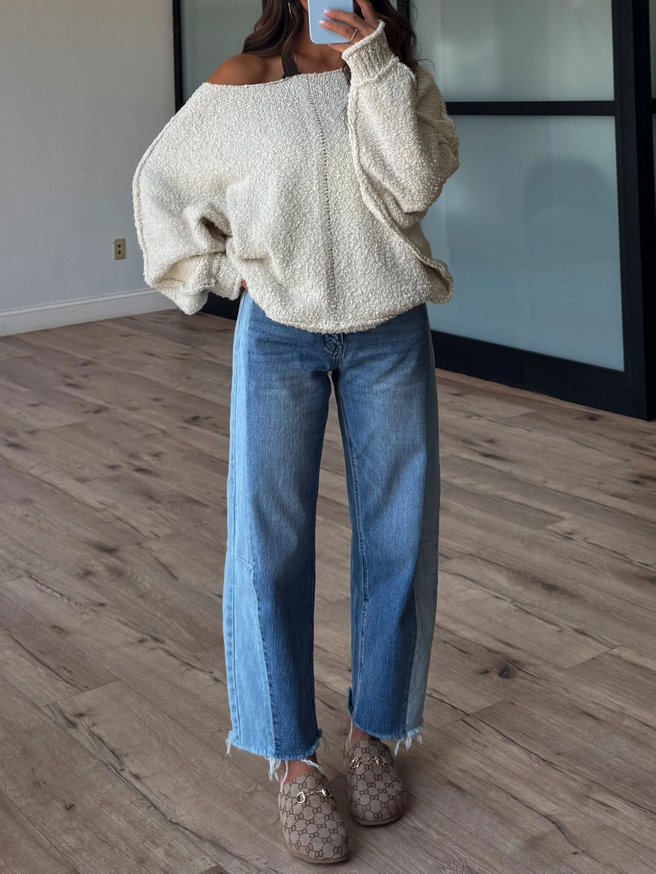 Dual Tone Barrel Jeans | RESTOCK - Image 20