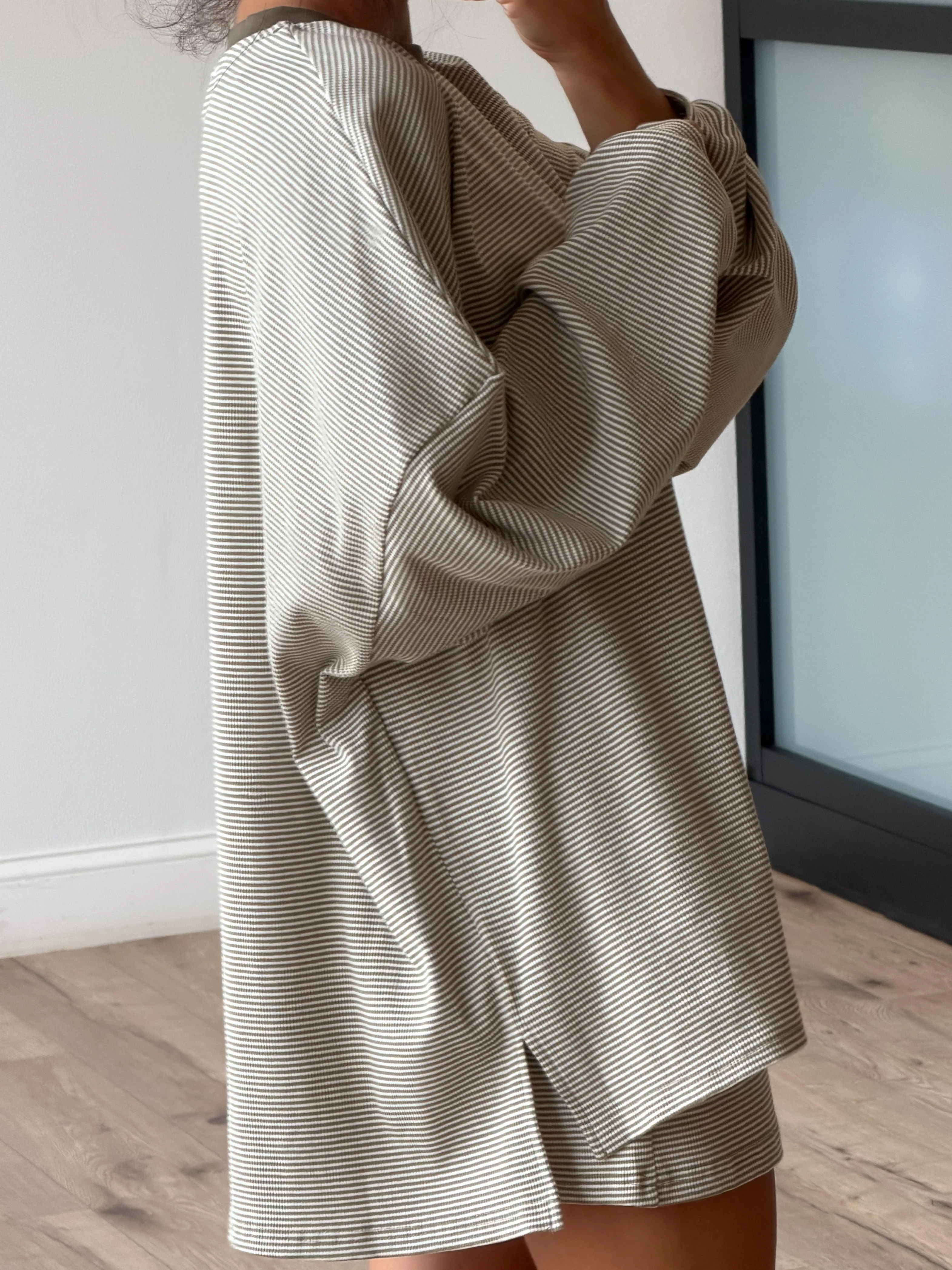 Easy Going Ribbed Stripe Pullover | Ash - Image 3