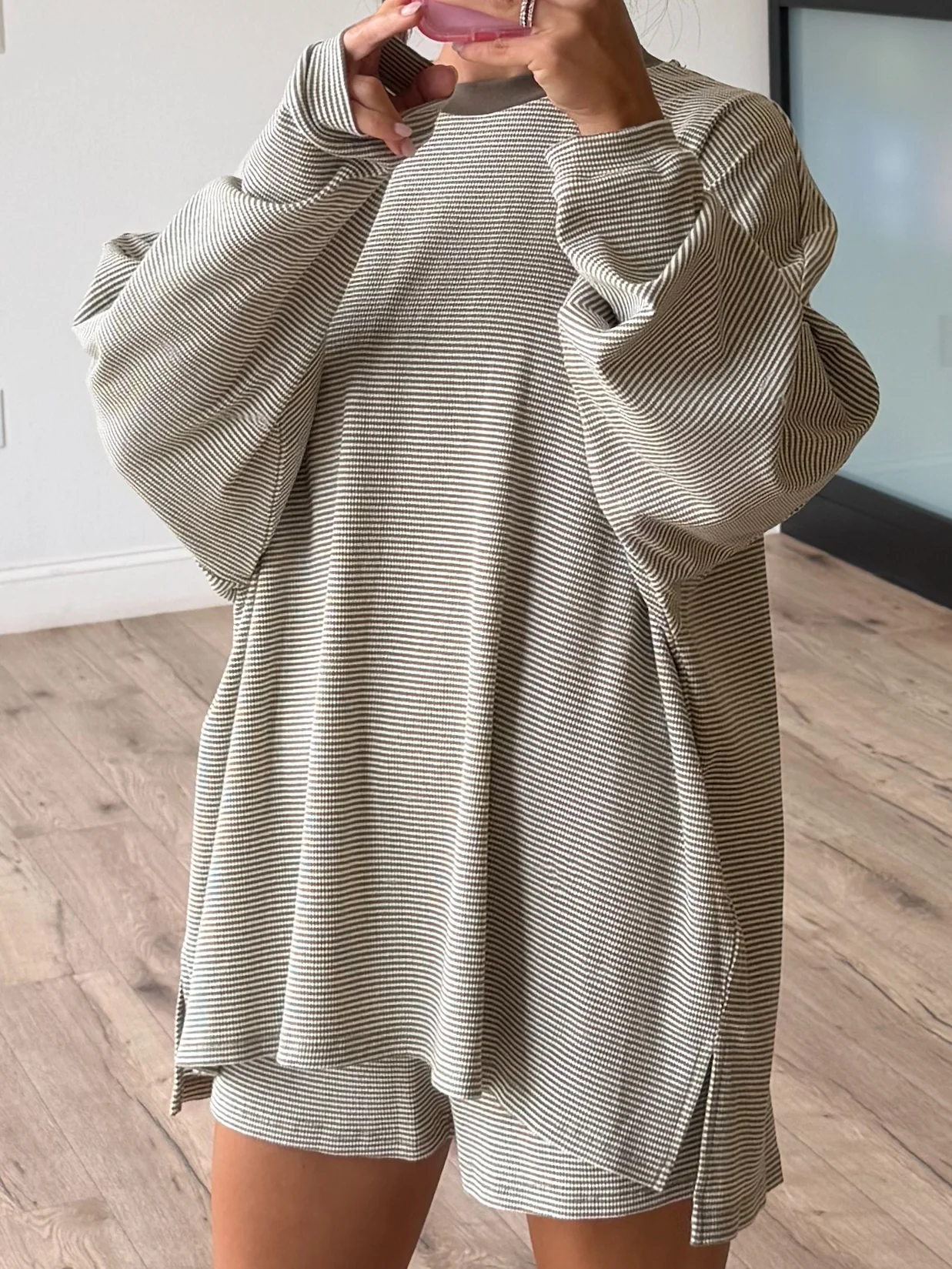 Easy Going Ribbed Stripe Pullover | Ash - Image 5