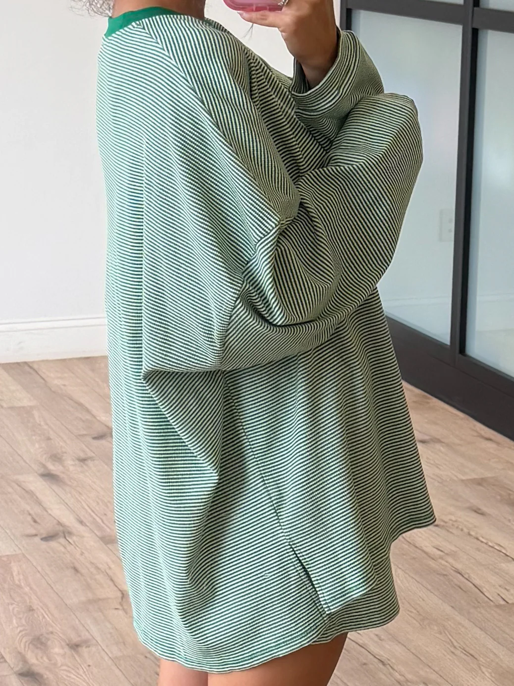 Easy Going Ribbed Stripe Pullover | Green - Image 3