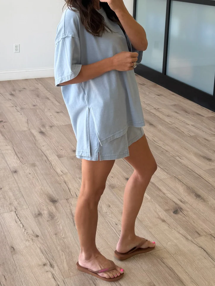 Field Day Tee + Shorts Set | Dusty Blue - Image 4