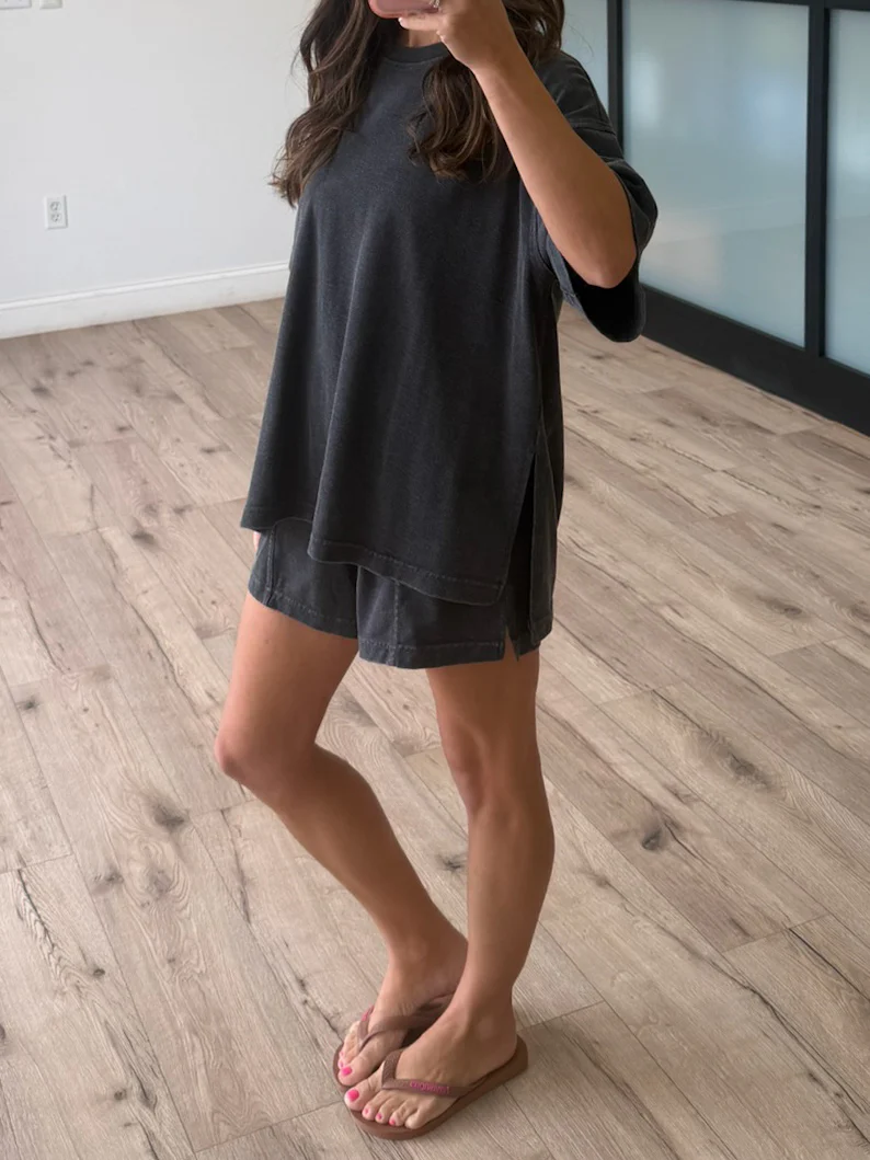 Field Day Tee + Shorts Set | Washed Black - Image 6