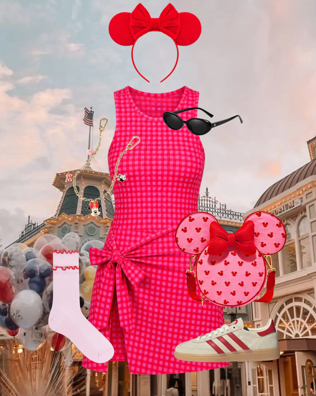 Gingham Active Wrap Romper | Strawberry - Image 6