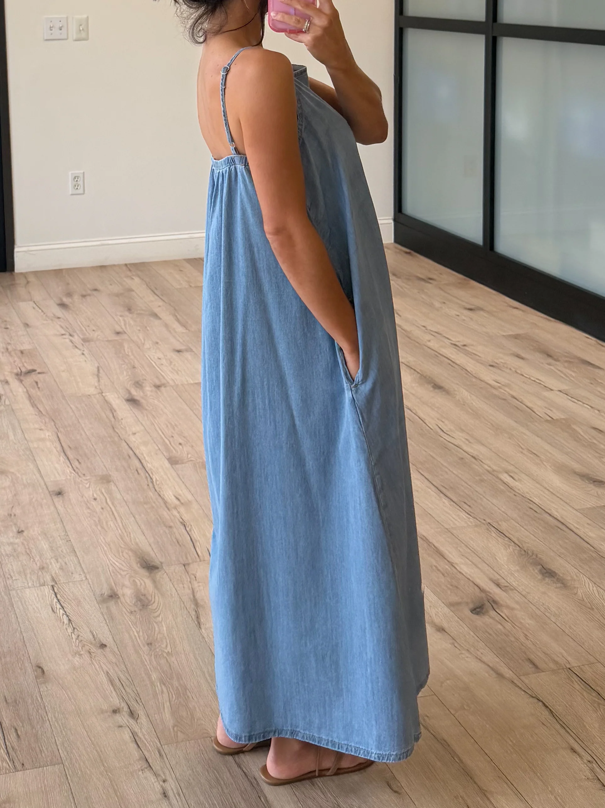 Hope Chambray Shift Dress - Image 3