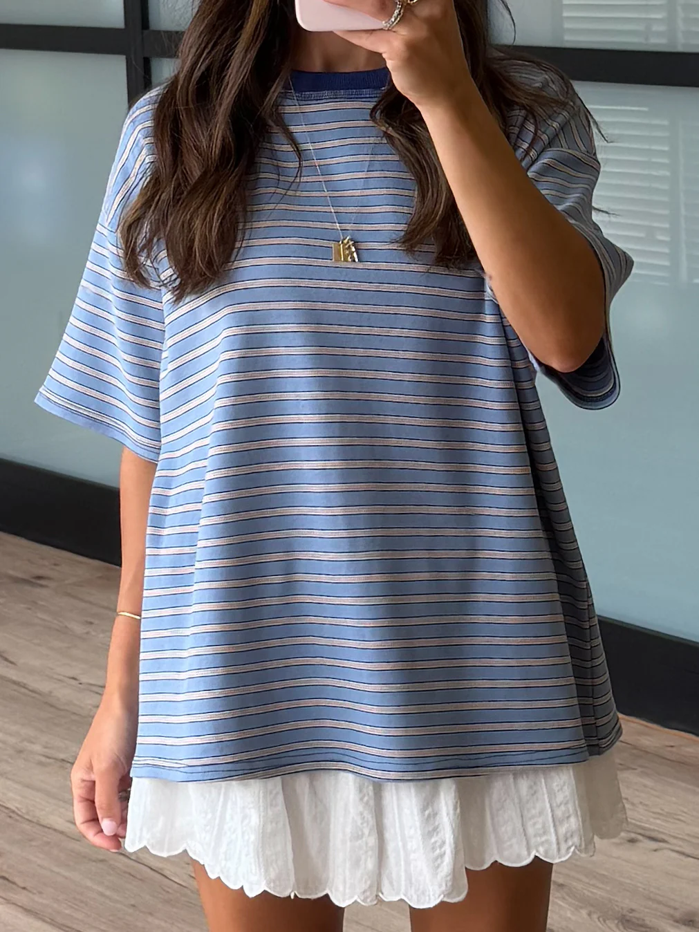 Cotton Scallop Hem Shorts - Image 6