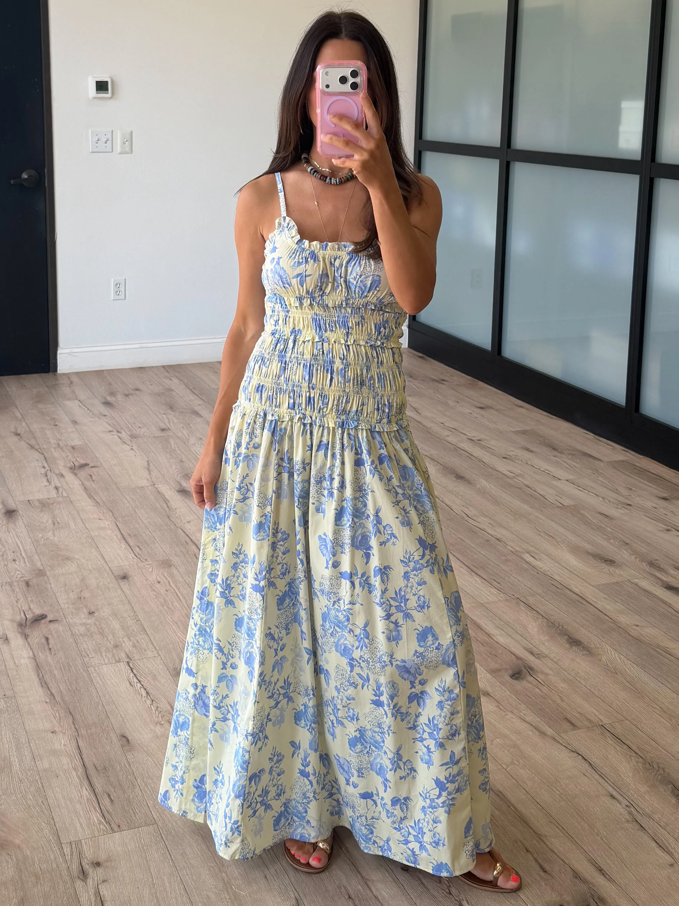 Juliette Smocked Maxi Dress | Blue Haze - Image 2