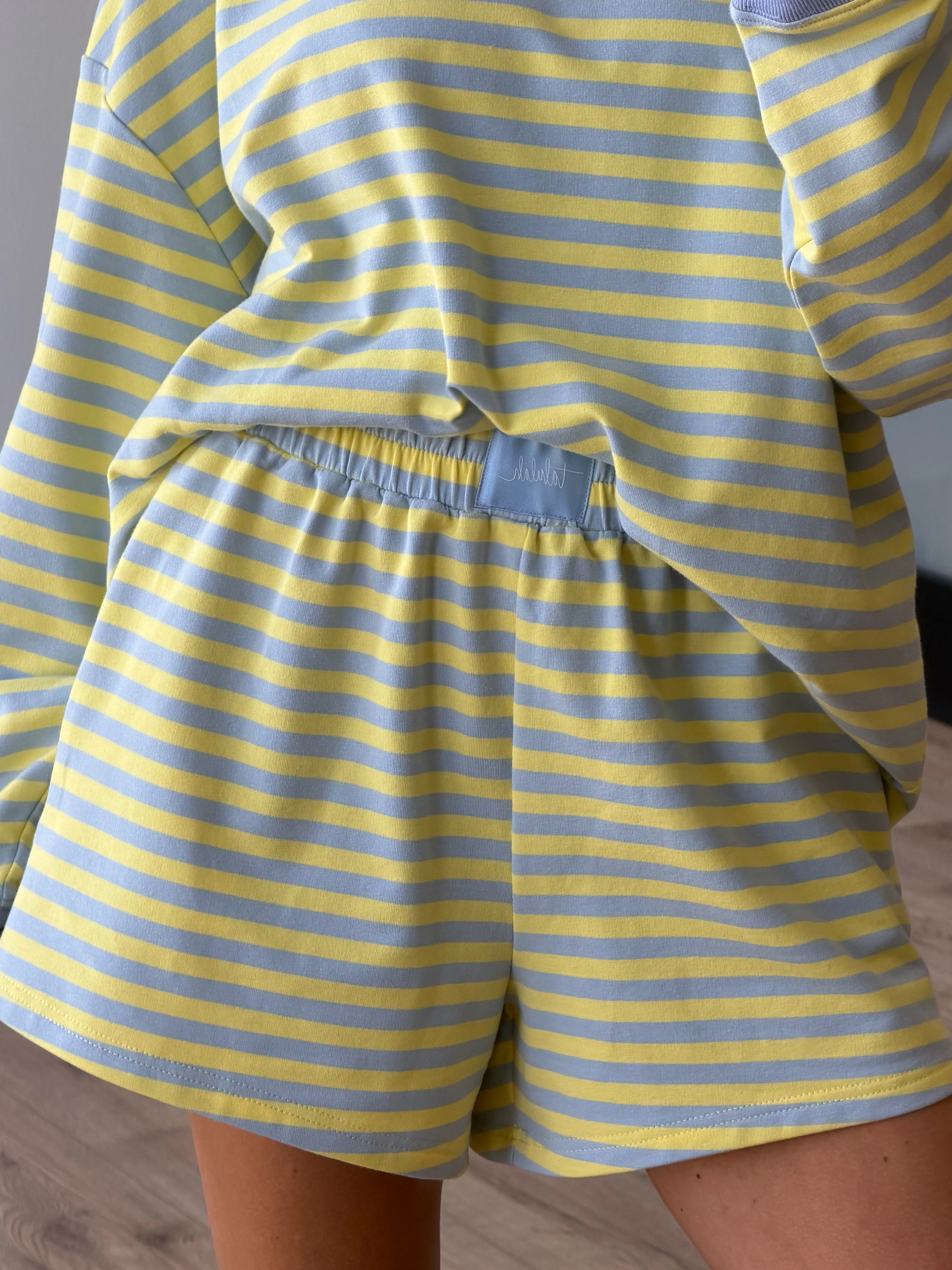 Leisure Stripe Lounge Shorts | Citrus Sky - Image 2