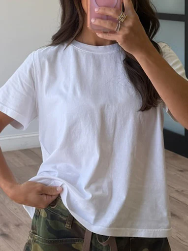 Stay Cotton Tee | White