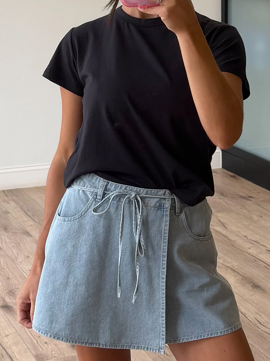 Taylor Overlap Denim Skort - Image 2