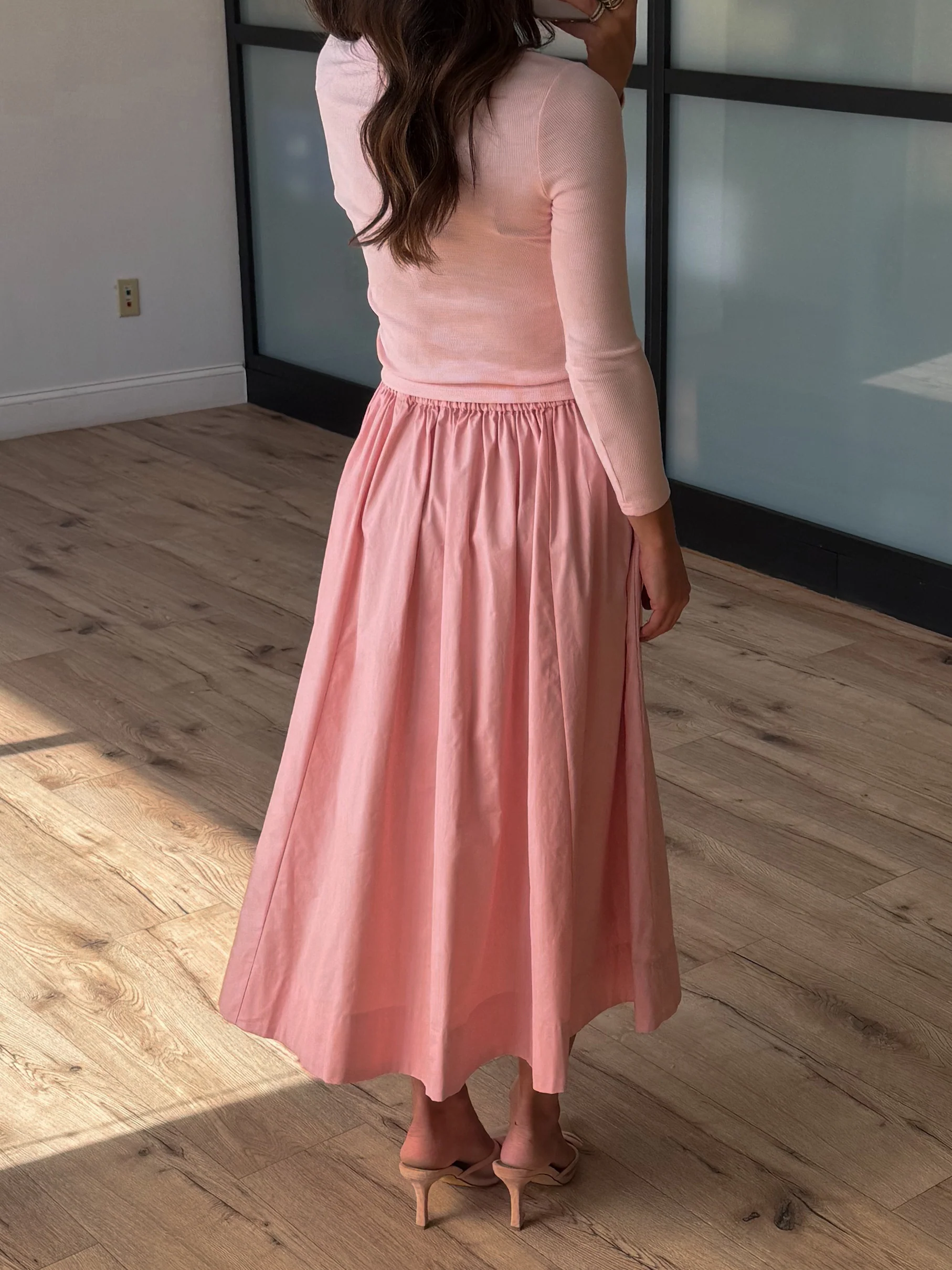 Meant To Be Cotton Skirt | Blush - Image 2