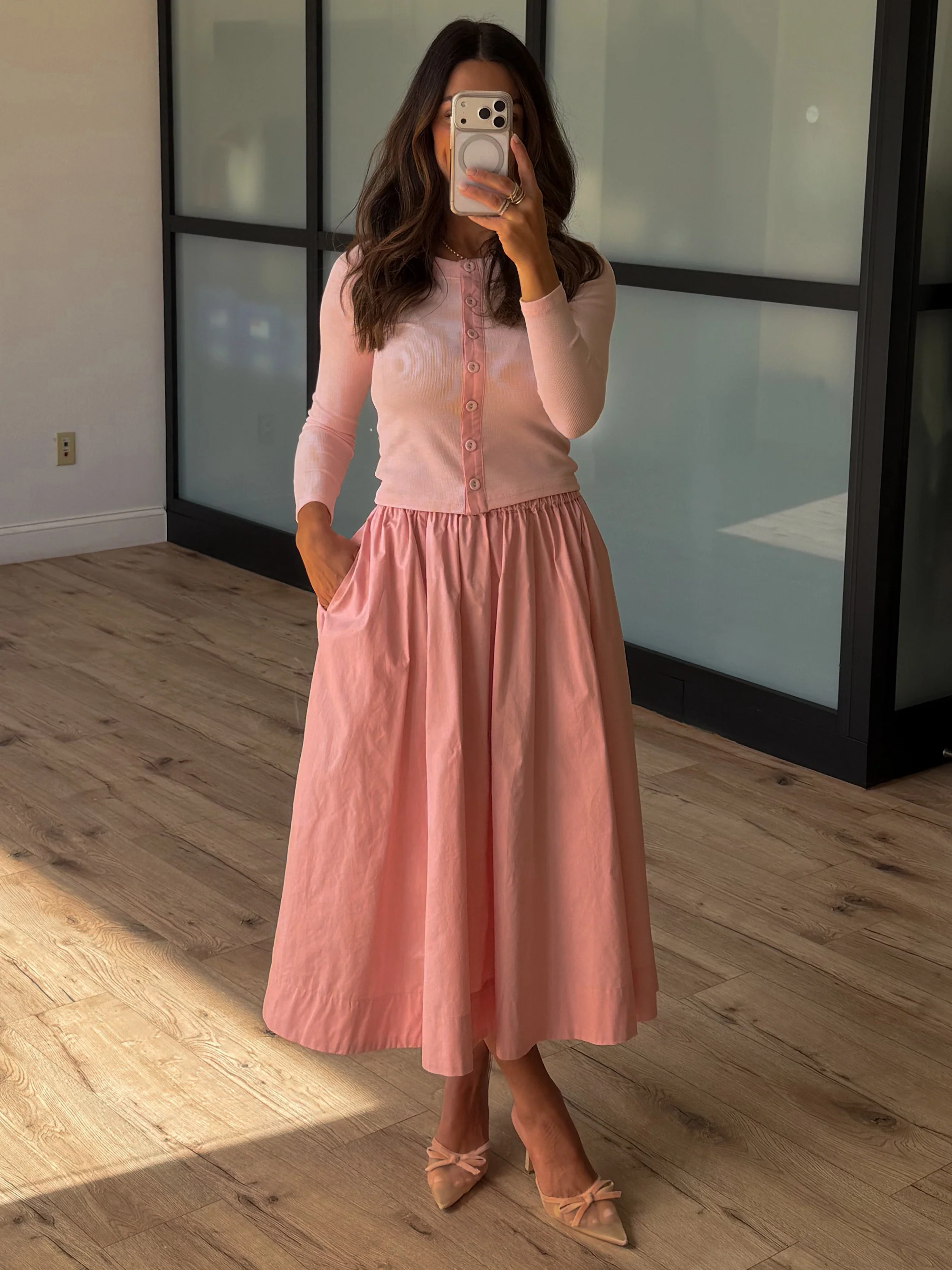 Meant To Be Cotton Skirt | Blush - Image 3