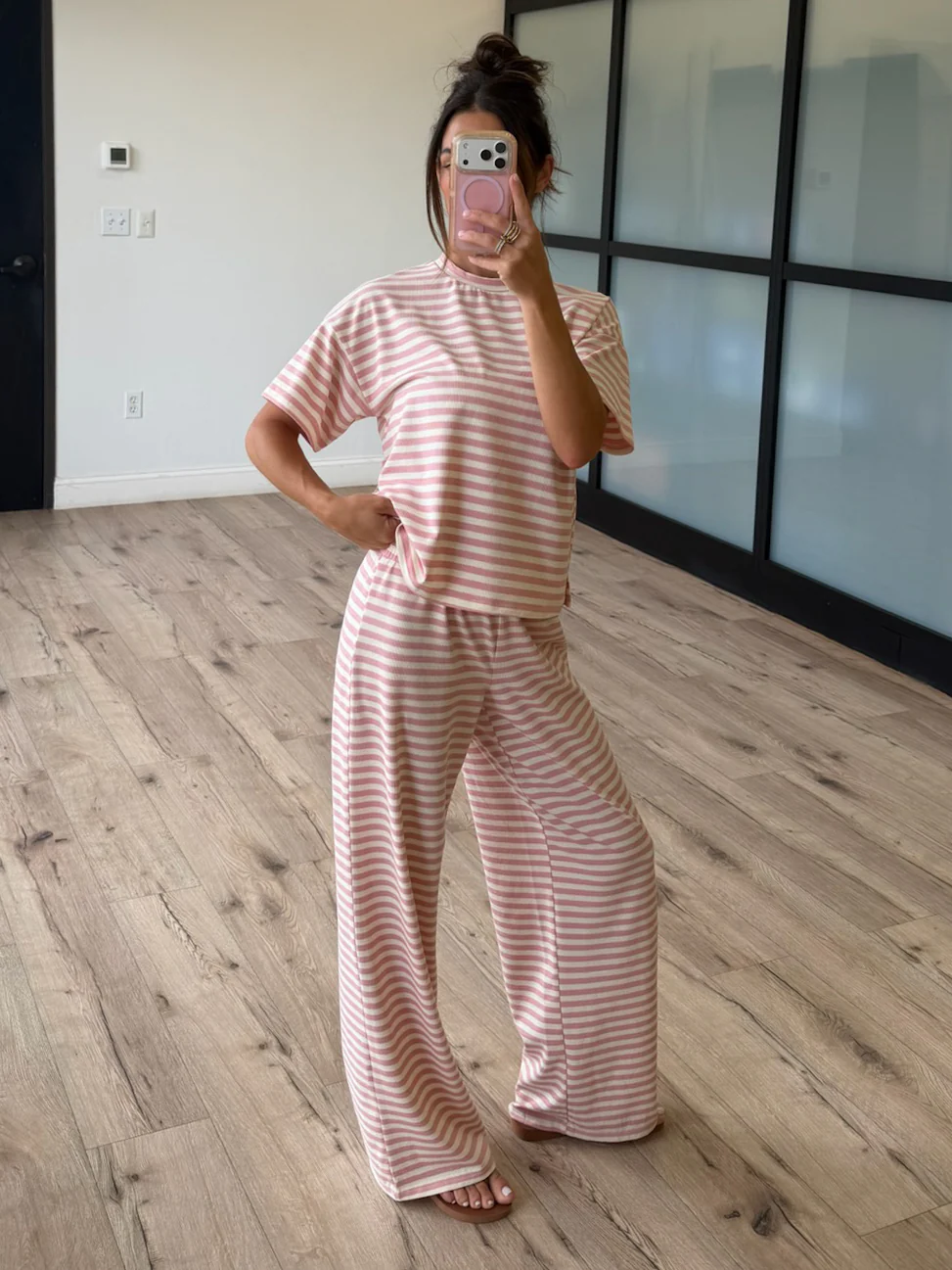 Miah Ribbed Knit Tee | Ballet Pink - Image 4