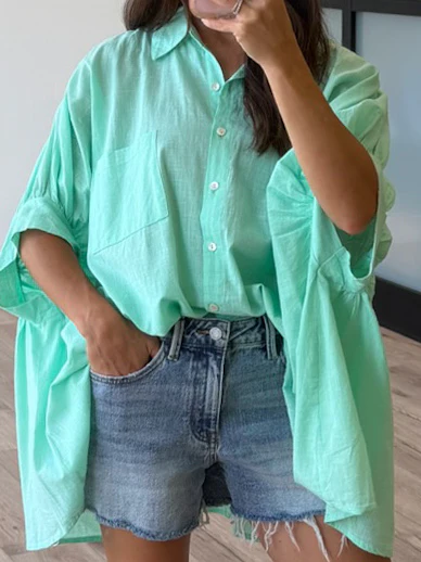 Nia Cotton Swing Top | Mint - Image 6