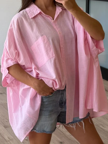 Nia Cotton Swing Top | Pink - Image 3