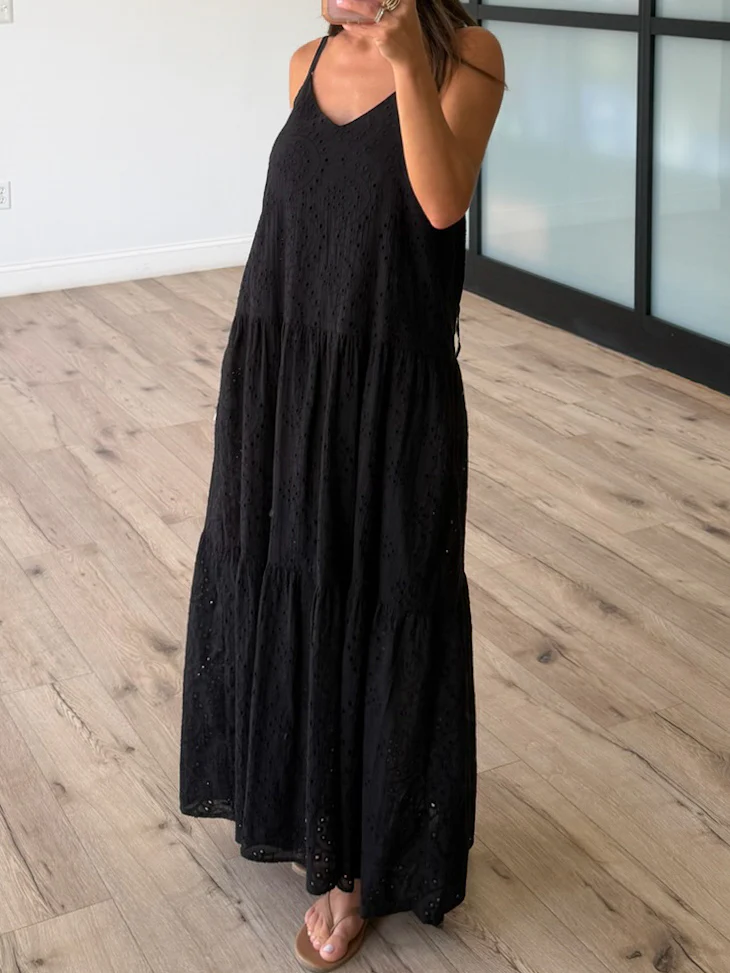 Nightfall Eyelet Maxi Dress - Image 4